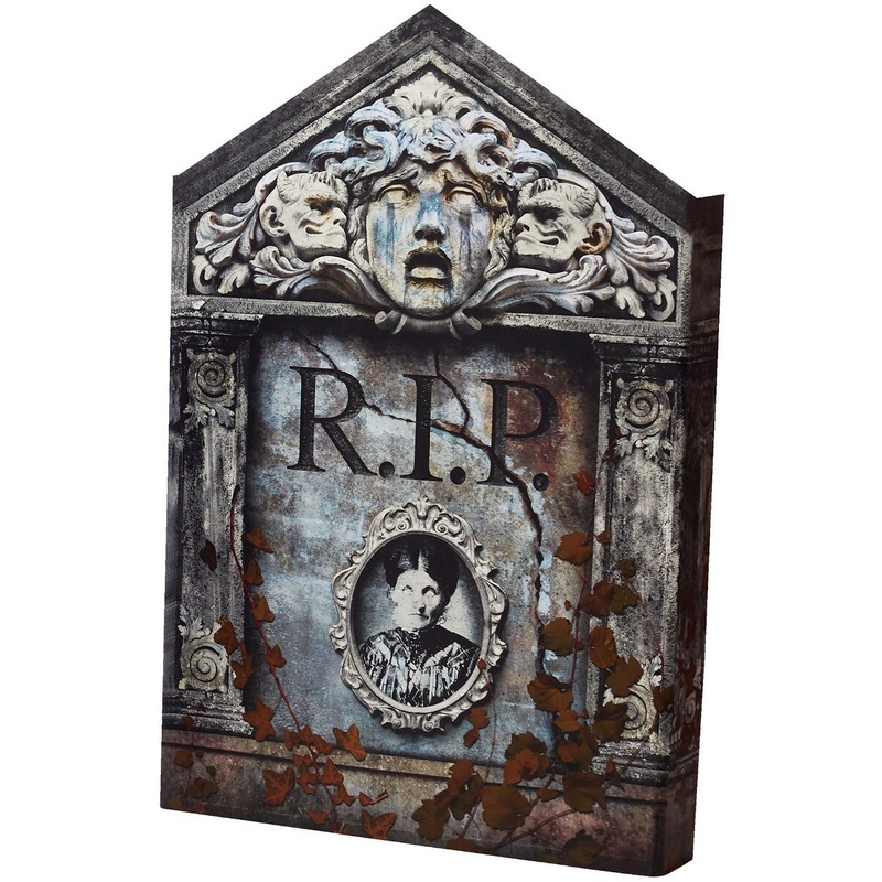 Lady Cameo Foldable Tombstone Decoration