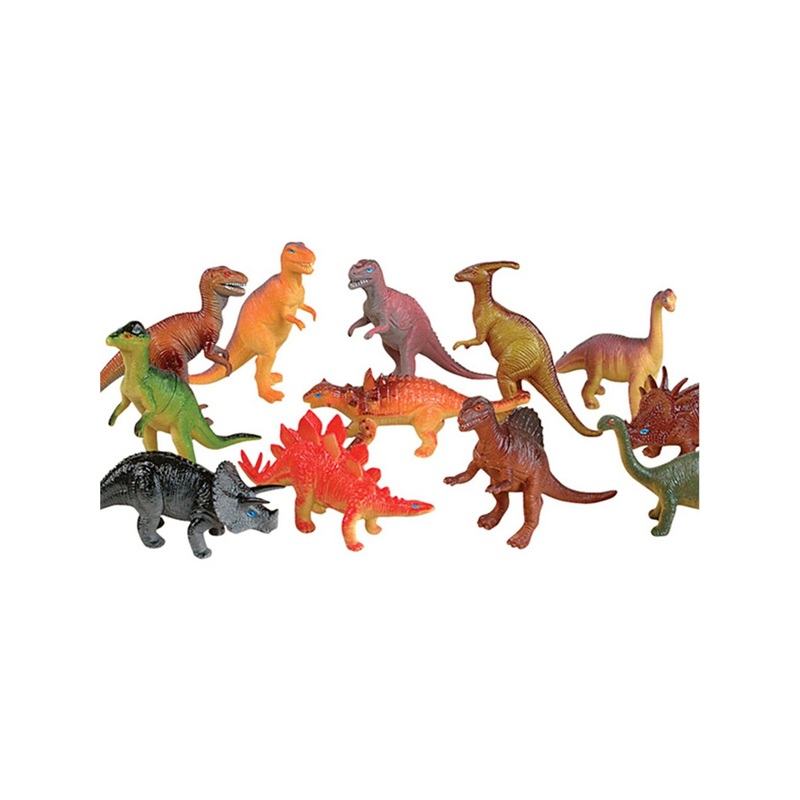 Lot 12 Assorted 8″ Jurassic Prehistoric Dinosaur PVC Figurines Decorations