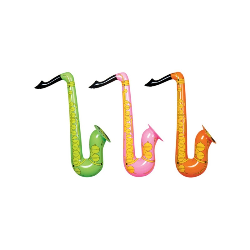 Lot Of 12 Inflatable Assorted Jazz Instrument Party Saxophone Costume Accessory