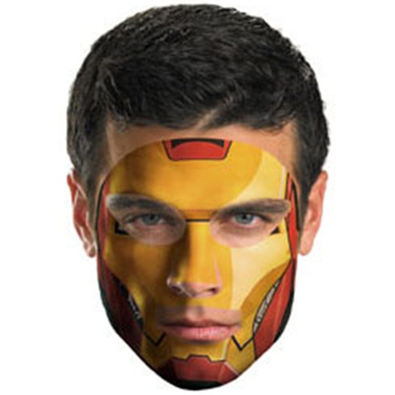 Marvel Iron Man Costume Accessory Face Tattoo Mask