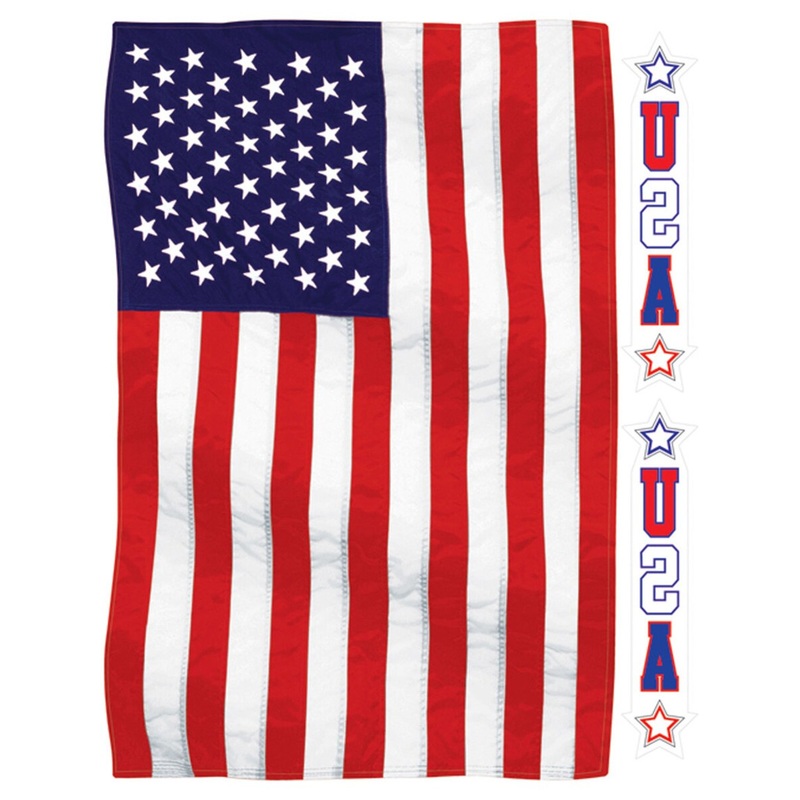 New American Flag Stars And Stripes Party Wall Clings Decorations