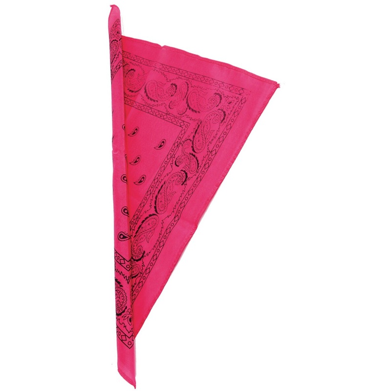 Pink Cowboy Cowgirl Western Bandana Head Scarf Costume Accessory