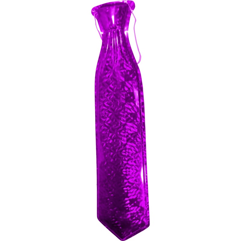 Purple Mylar Long Gangster Roaring 20s String Tie Costume Accessory