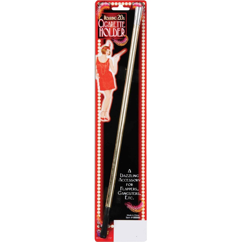Roaring 20s Flapper Girl Costume Gold Plated Long Cigarette Holder