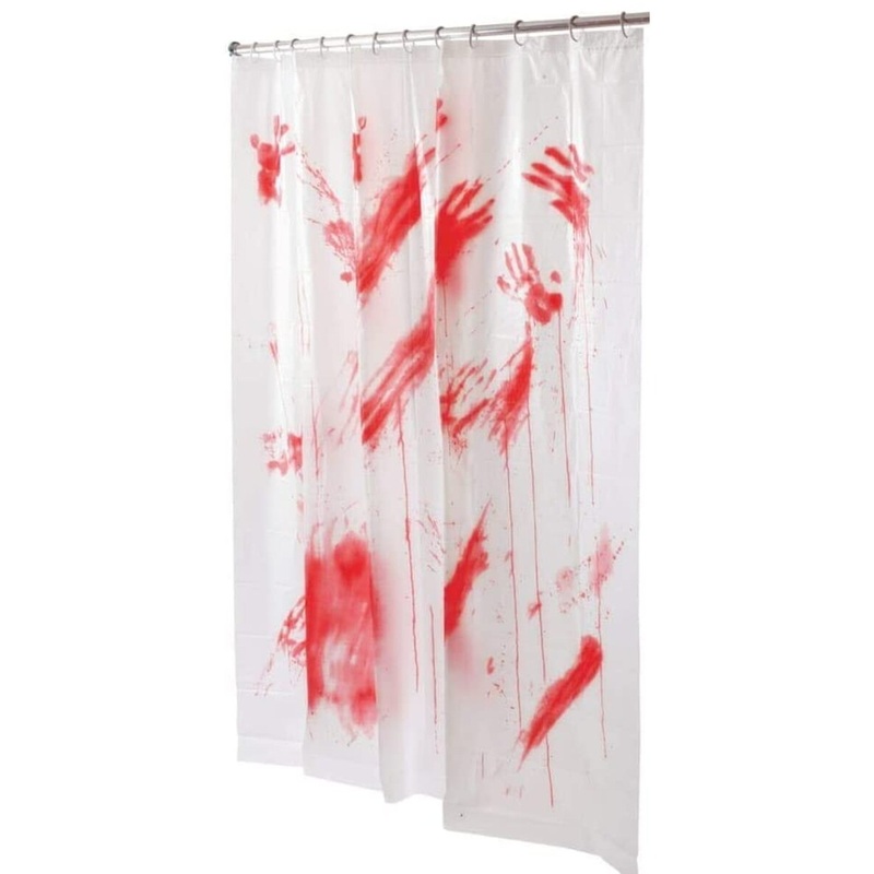 Bathroom Bloody Print Shower Curtain Decoration