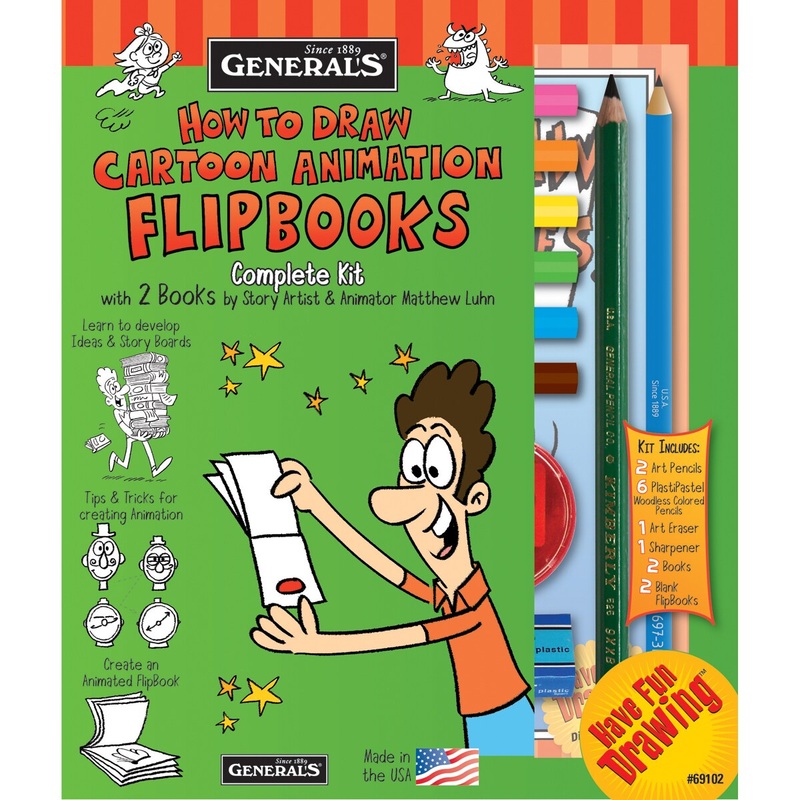 General Pencil How To Draw Cartoon Flip Books! Kit