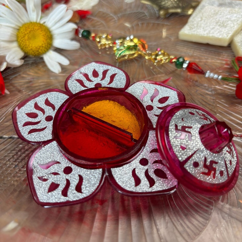 Lotus Haldi Kumkum Holder, Thamboolam, Pooja Favor, Diwali Gift, Diwali Favor, Deewali Decor, Haldikumkum Plate, Pooja Return Gift