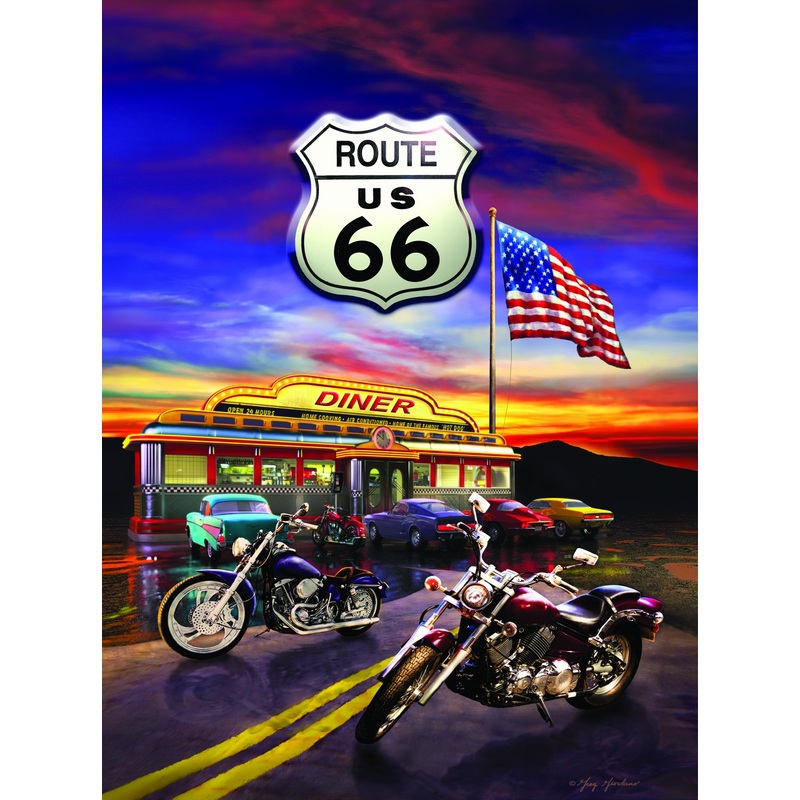 Sunsout Route 66 Diner 1000 pc   Jigsaw Puzzle 37122
