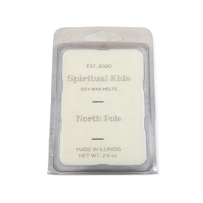 North Pole (Peppermint & Vanilla) 2.6oz 1 Pack All Natural Soy Wax Melts 6 cubes Hand Poured with Fragrant/Essential Oils!