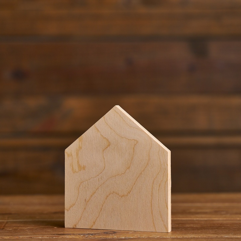 5.75 x 5 in. Unfinished Chunky Wide House