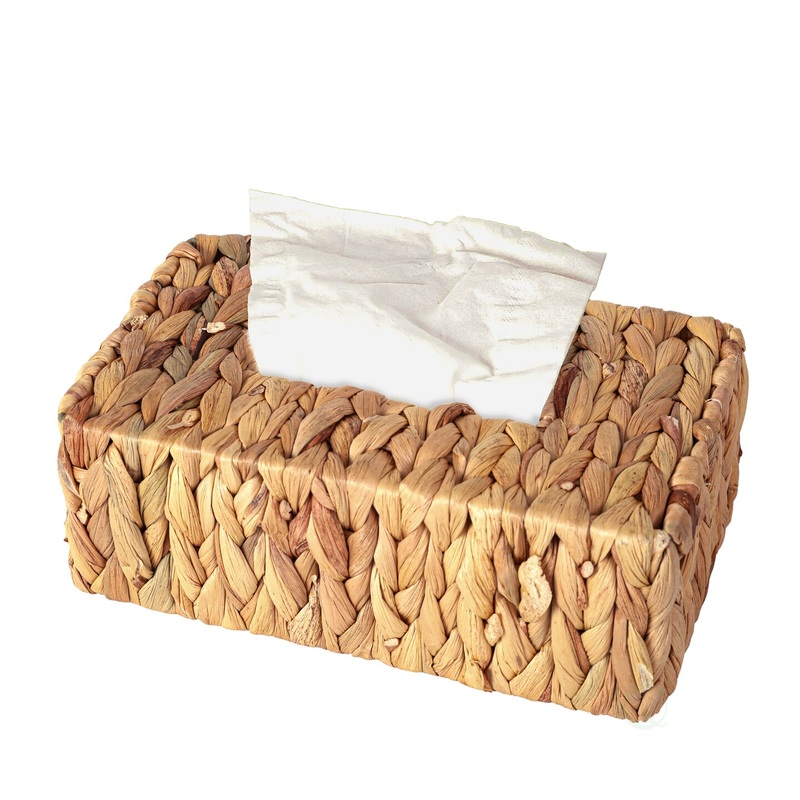 Water Hyacinth Wicker Tissue Box Cover