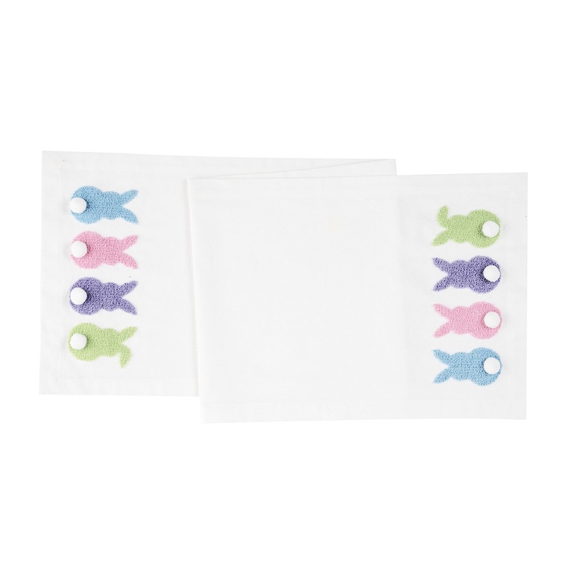 14″ x 51″ Easter Bunny Rabbit Bum Tufted Spring Cotton Quilted Table Runner