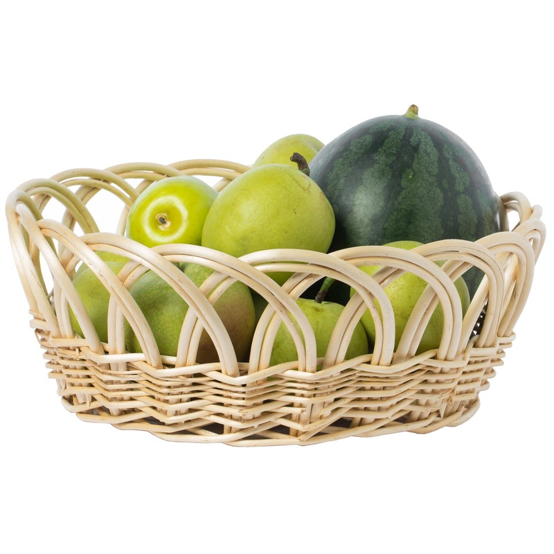 Decorative Round Fruit Bowl Bread Basket Serving Tray