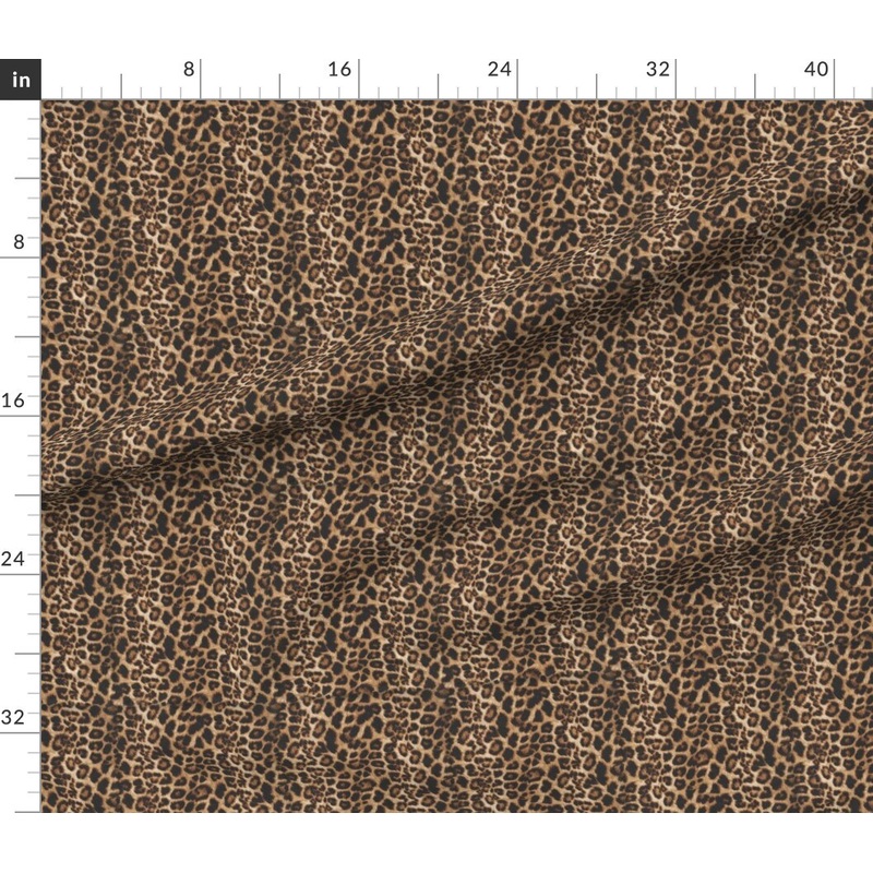Petal Signature Cotton by the Yard or Fat Quarter Cheetah Leopard Brown Safari Animal Print Tan Realistic Africa Custom Printed Fabric by Spoonflower