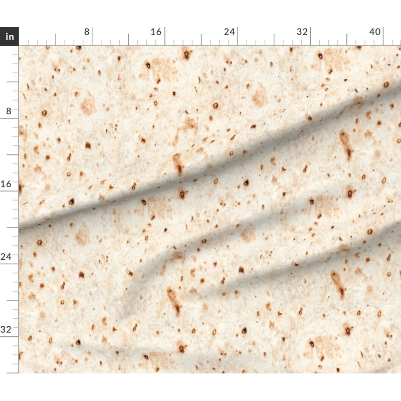 Petal Signature Cotton by the Yard or Fat Quarter Food Southwest Mexican Taco Burritos Custom Printed Fabric by Spoonflower