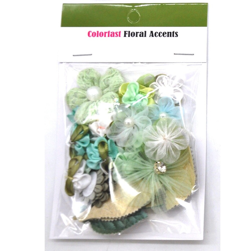Belagio Colorfast Floral Accents, Assortment of Flowers, 25 Piece Pack, Lime Green