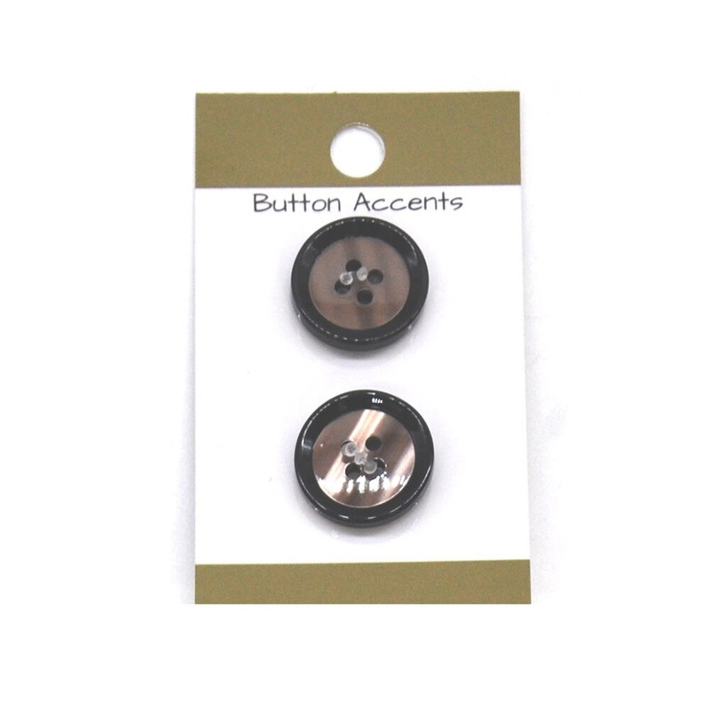 Belagio Resin Buttons, 0.75″ Diameter, Edged Copper Design, 2 Piece Pack, Copper