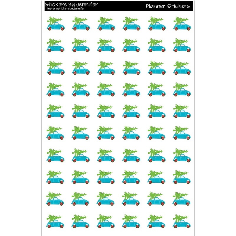 Christmas Tree Car Planner Stickers Scrapbooking Kids DIY Arts Crafting