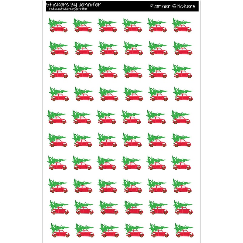 Christmas Truck Planner Stickers Scrapbooking Kids DIY Arts Crafting