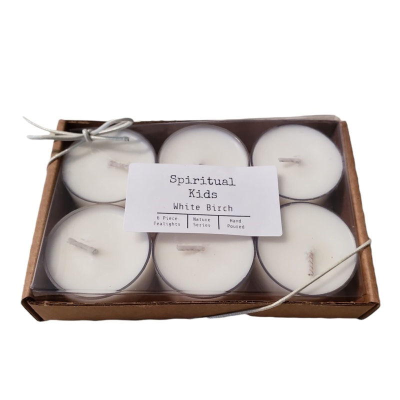 White Birch Soy Tealights 6 Count Hand Poured with All Natural Soy Wax and Fragrant/ Essential Oils!