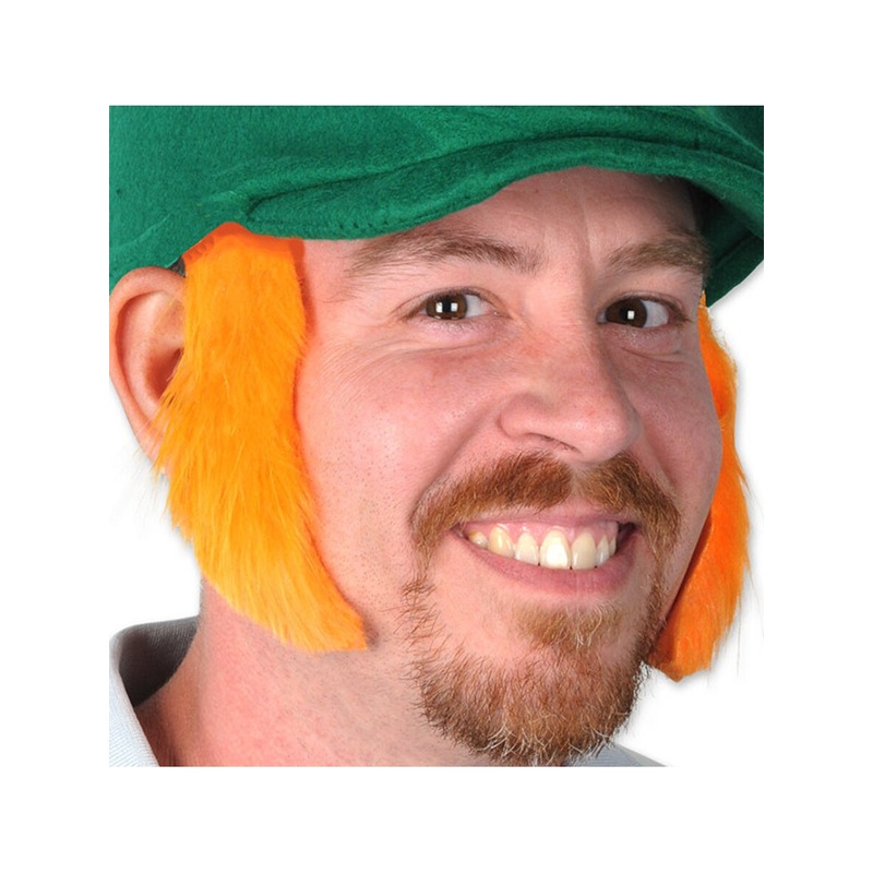 4.5″ St Patricks Day Orange Mutton Chops Side Burns Costume Accessory