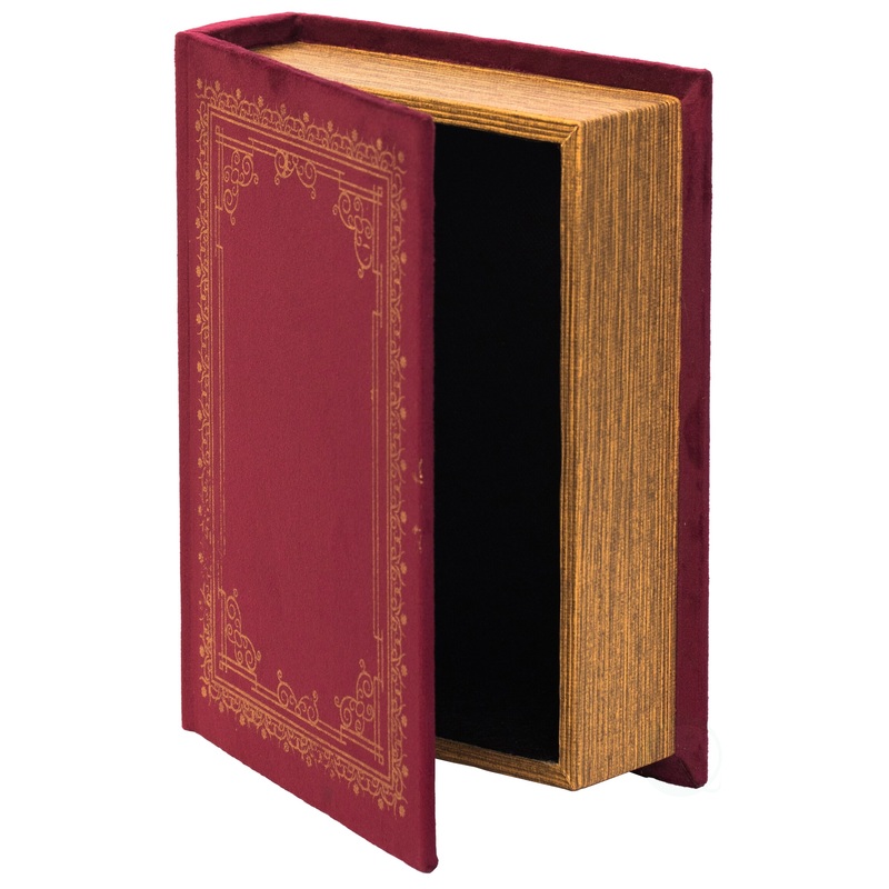 Decorative Vintage Book Shaped Trinket Storage Box
