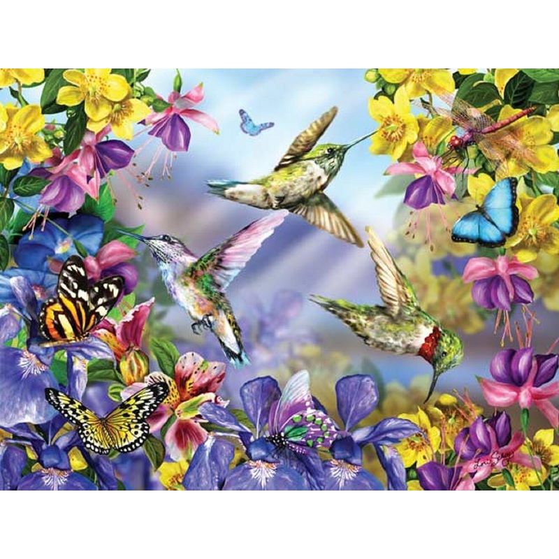 Sunsout Butterflies    Hummingbirds 300 pc   Jigsaw Puzzle 34919