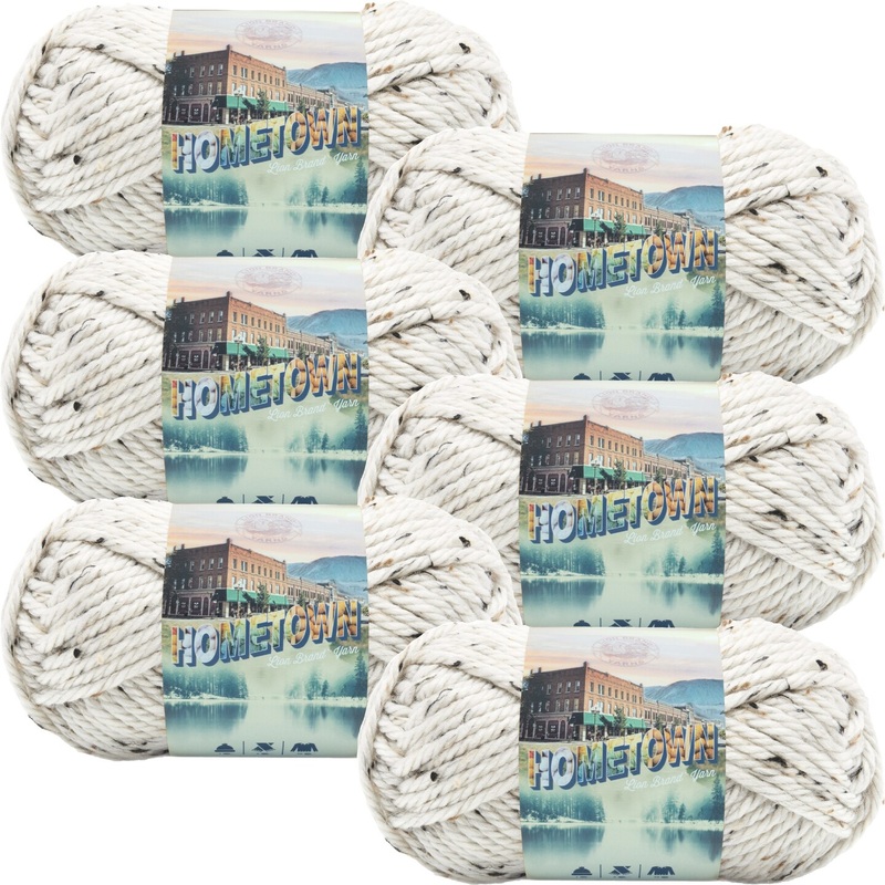 (6 Pack) Lion Brand Yarn Hometown Yarn, Aspen Tweed