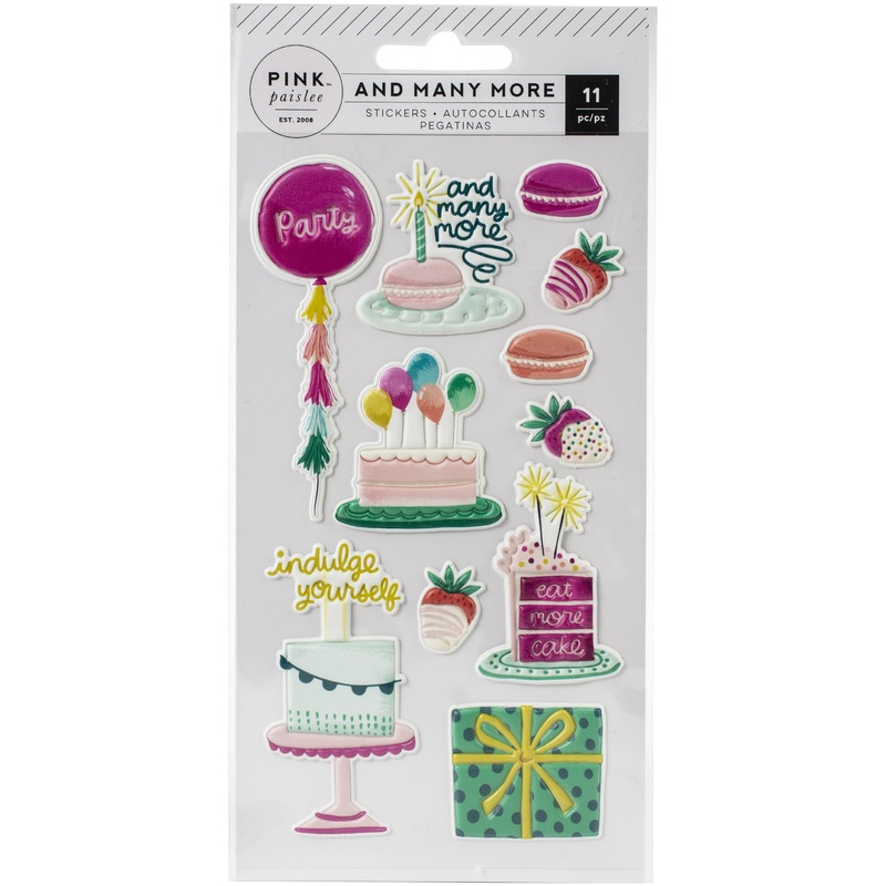 And Many More Embossed Puffy Stickers 11/Pkg