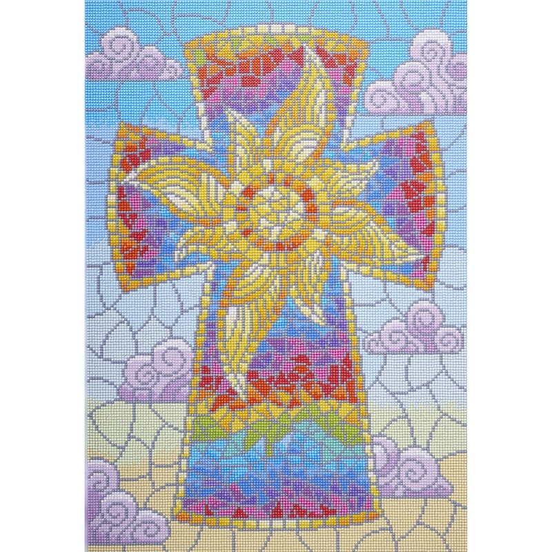 Diamond Art Stain Glass Cross Diamond Painting