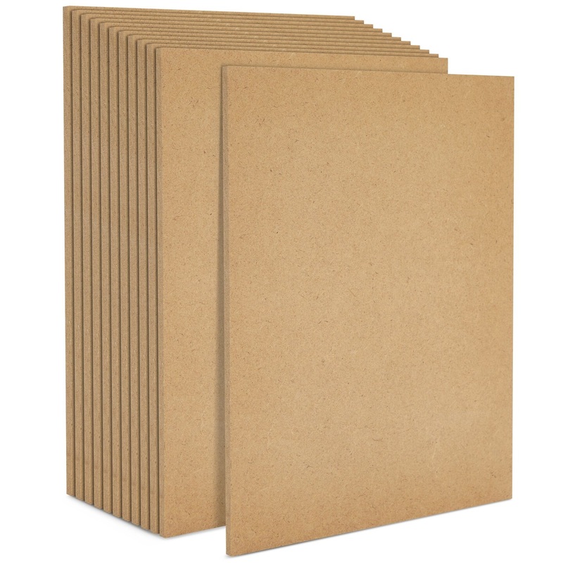 0.25″ Thick Blank MDF Chipboard Sheets for Painting, Arts and Crafts (8 x 10 In, 12 Pack)