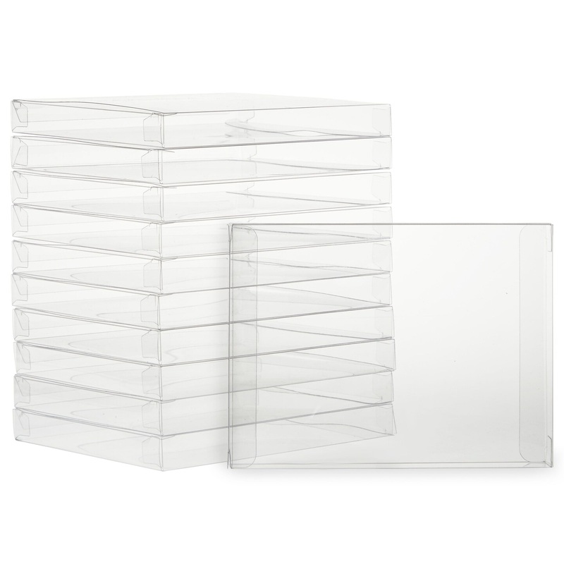 50 Pack Greeting Card Storage Box, Clear Gift Boxes for Photos, Favors (4.5×6″)