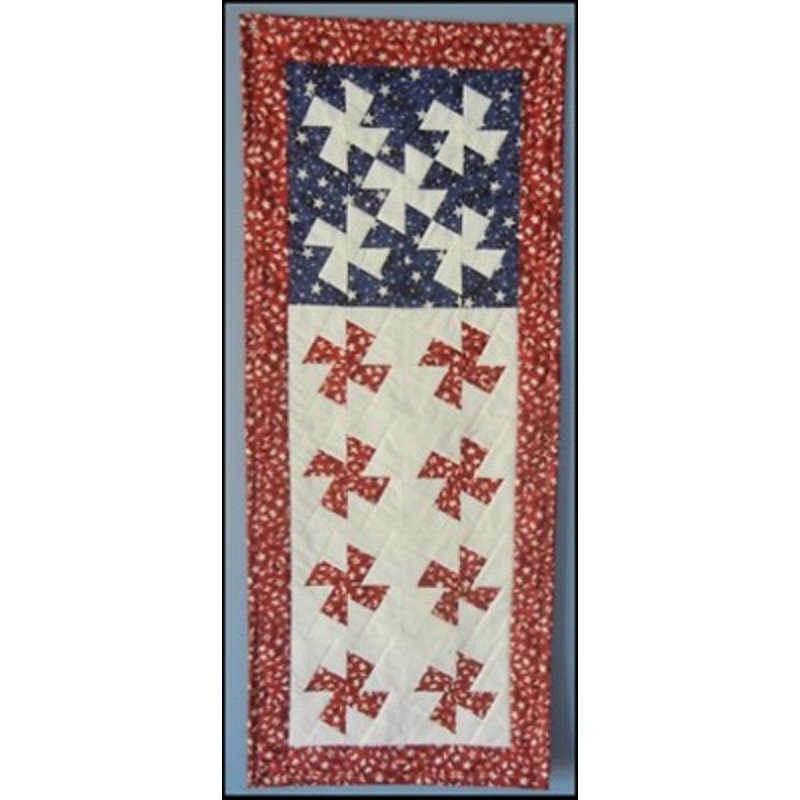Patriotic Twist Pattern Using Strips From Pohlar Fabrics