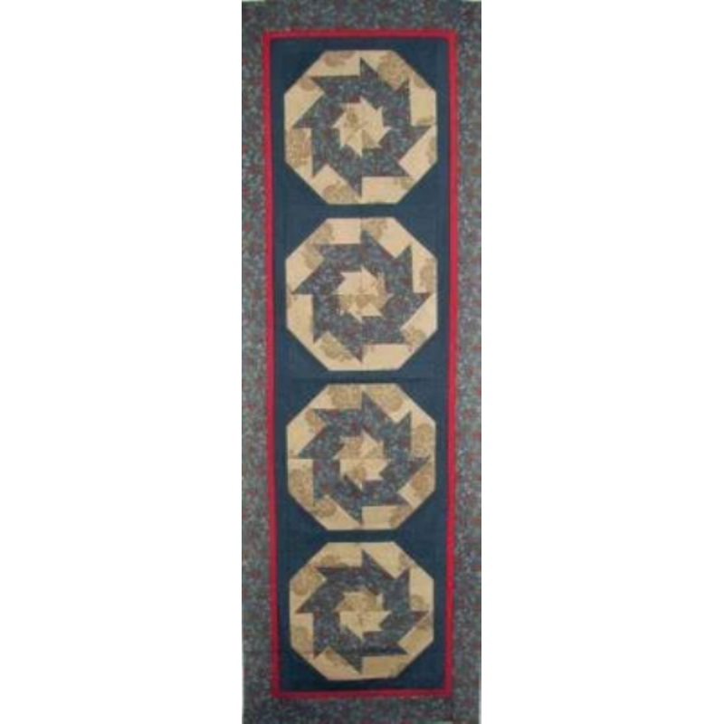 Pinwheels on the Run Table Runner Pattern by Marlous Designs Two Sizes