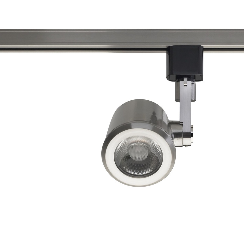 12W 1 Light LED Track Head Taper Back Brushed Nickel 24 Deg. Beam