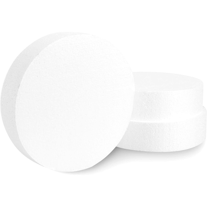 Foam Circles for Arts and Crafts Supplies (8 x 8 x 2 in, 3 Pack)