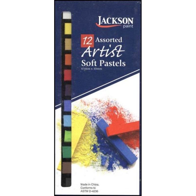 JACKSON ARTIST SOFT PASTEL 12 PIECE ASSORTED BASIC COLORS