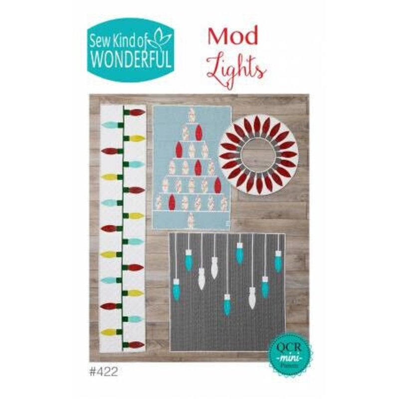 Mod Lights Pattern 4 Sizes Using Quick Curve Mini Ruler by Sew Kind of Wonderful