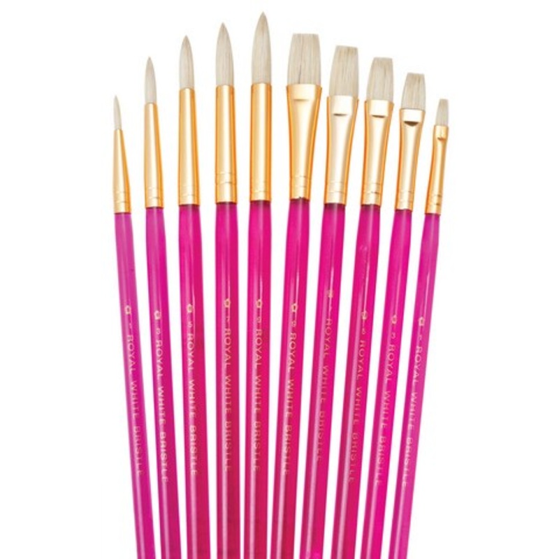 SUPER VALUE WHITE BRISTLE BRUSH SET 10PCS