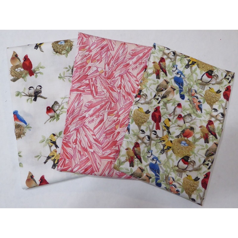 Birds Nest and Pink Feathers New Half Yard Plus Bundle