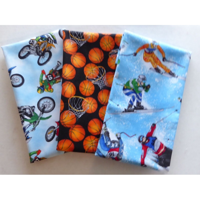 Motorbikes Basketball and Skiing New Half Yard Plus Bundle