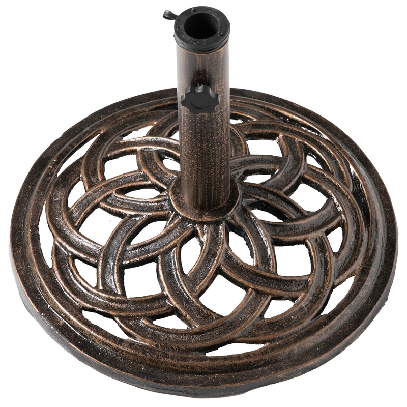 Outdoor Patio Cast Iron Umbrella Base Holder Stand 20 Lb. Round