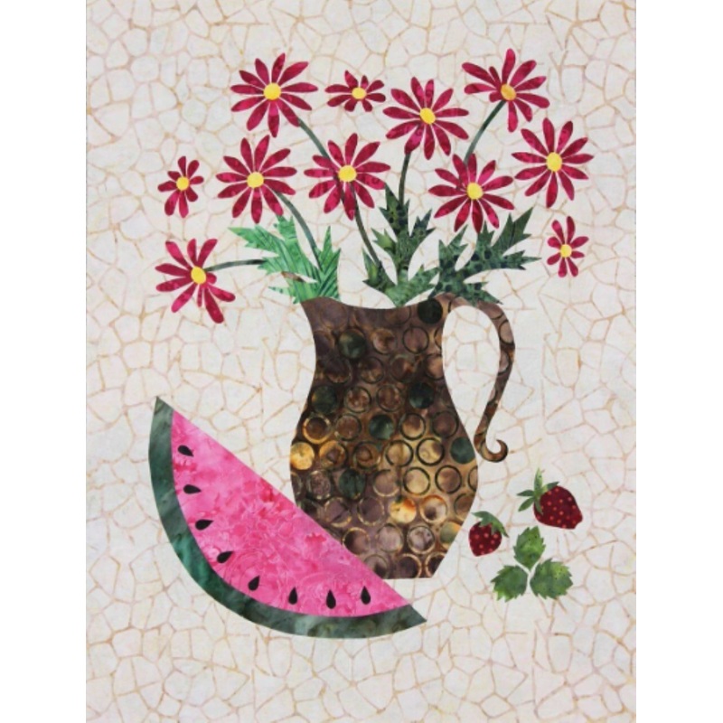 Seasonal Silhouettes Block 6 Laser Cut Fusible Applique Kit With Background,