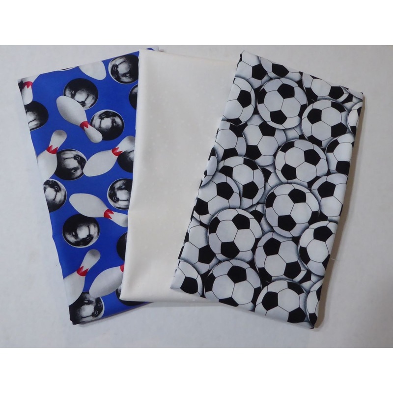 Soccer Bowling and White Blender New Half Yard Plus Bundle