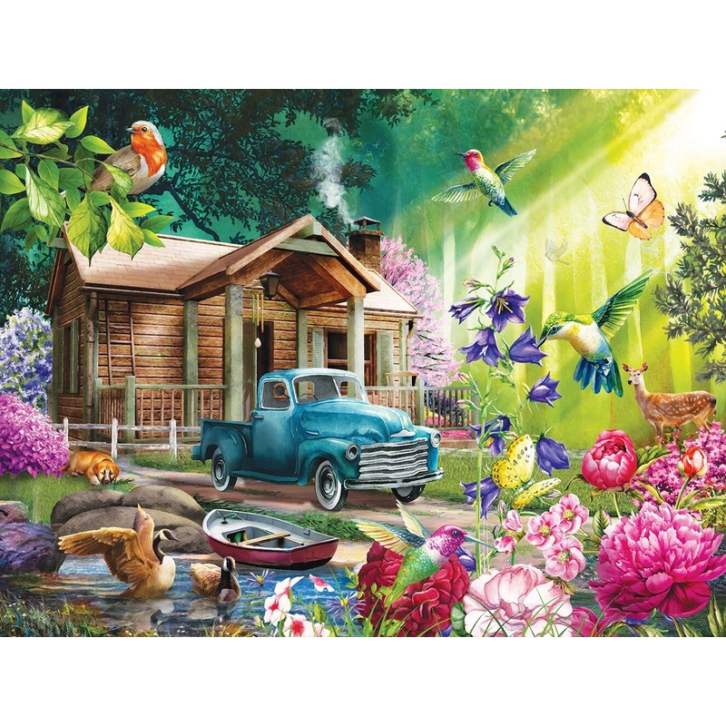 Sunsout Fantasy Cabin 500 pc   Jigsaw Puzzle 29729