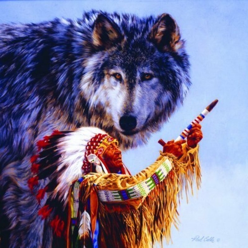 Sunsout O Spirit of the Wolf 500 pc   Jigsaw Puzzle 49718