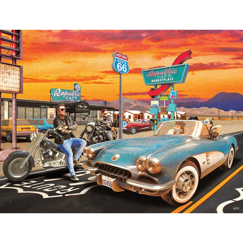 Sunsout Republic Cafe 500 pc   Jigsaw Puzzle 42360