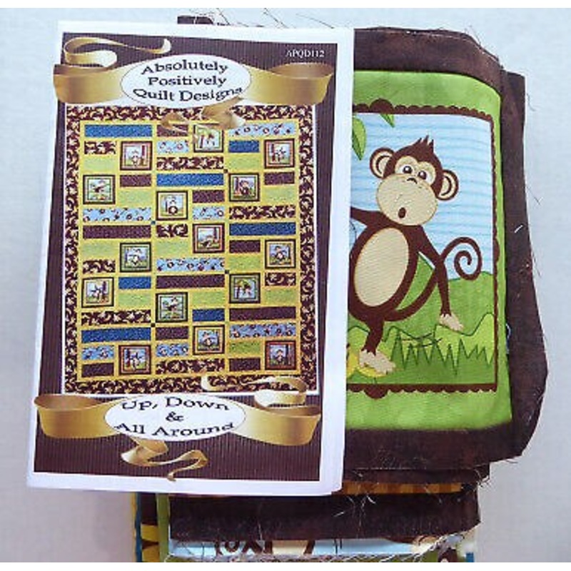 UP Down and all Around is the Cutest Quilt Kit you can Make with Darling Monkeys