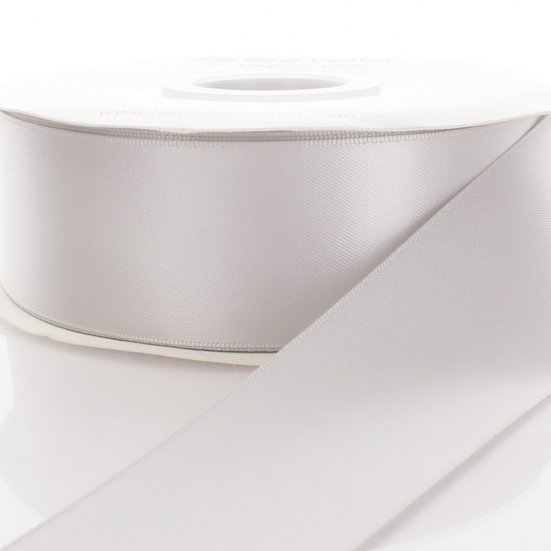 4″ Double Faced Satin Ribbon 007 Grey 3yd