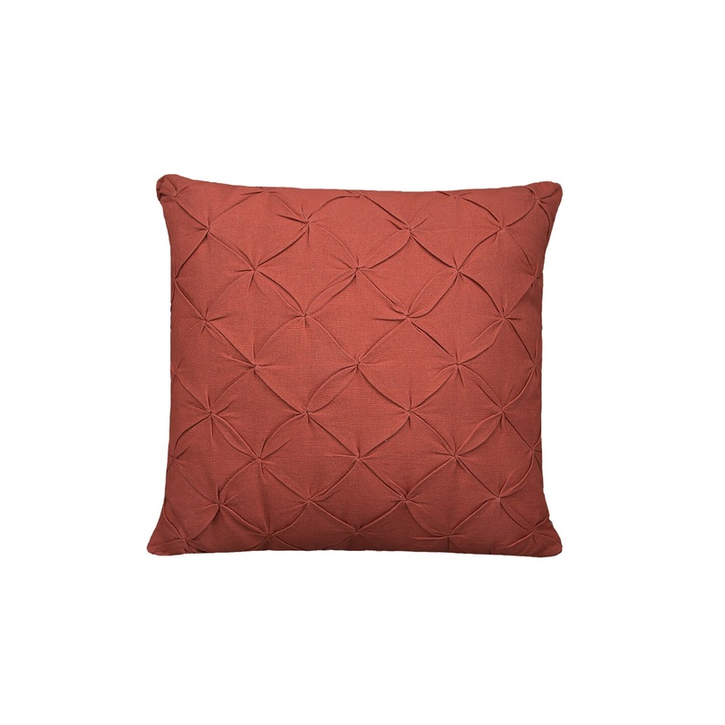 18″ x 18″ Orange Diamond Tucked Pillow